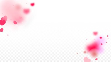 Hearts Confetti Düşen Arkaplan. Sevgililer Günü şablonu. Romantik Dağılmış Kalpler Tasarım Elementi. Sevgi. Tatlı bir an. Hediye. Satış ya da Kutlama için Sevimli Tasarım Elemanı.