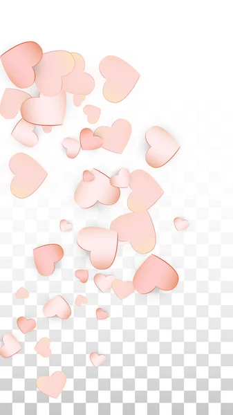 Love Hearts Confetti Falling Background. Saint-Valentin motif Romantique Coeurs éparpillés. Illustration vectorielle pour cartes, bannières, affiches, dépliants pour mariage, anniversaire, fête d'anniversaire, ventes . — Image vectorielle