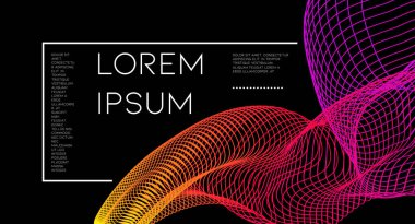 Fütürist soyut vektör arka plan hipster elemanları ile... Parlak degrade geometrik kapak tasarımı. 3D sıvı şekiller, çizgiler kompozisyon. Davetiye şablonları ayarlamak. Müzik Festivali Afiş. Özet satırları.