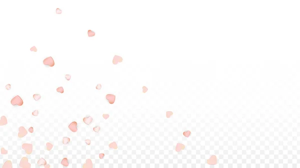 Love Hearts Confetti Falling Background. Padrão do Dia de São Valentim Romântico Espalhados Corações. Ilustração vetorial para cartões, Banners, cartazes, folhetos para casamento, Aniversário, Festa de aniversário, Vendas . —  Vetores de Stock