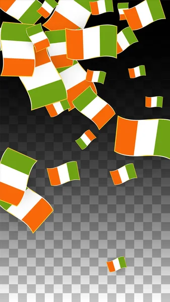 Vector Irish National Background. Affiche de la Saint Patrick Day pour Pub Party. 17 mars Illustration du symbole. Drapeau d'Irlande. Eire Banner sur le tourisme. Eire Island. Drapeau celtique. Carte postale touristique Dublin . — Image vectorielle