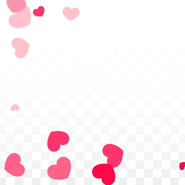 Hearts Confetti Falling Background. Saint-Valentin. Romantique Scattered Hearts Design Element. L'amour. Sweet Moment. Cadeau. Élément mignon de conception pour la vente ou la célébration. — Image vectorielle