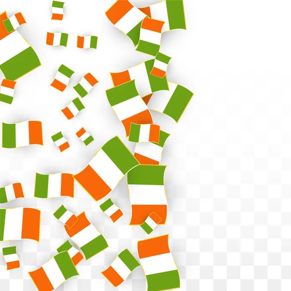 Vektör İrlandalı Ulusal arka plan. Saint Patrick Day Poster Pub partisi için. 17 Mart sembolü şekil. İrlanda bayrağı. Eire afiş Turizm hakkında. İrlanda Cumhuriyeti Adası. Kelt bayrak. Turist Dublin kartpostal. — Stok Vektör