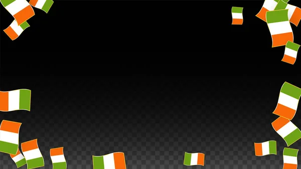 Contesto nazionale irlandese vettoriale. San Patrizio Poster per Pub Party. 17 Marzo Simbolo Illustrazione. Bandiera dell'Irlanda. Eire Banner sul turismo. Isola di Eire. Bandiera Celtica. Tourist Dublin Post Card . — Vettoriale Stock