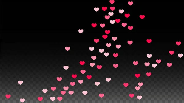 Hjärtan Confetti fallande bakgrund. Alla hjärtans dag mönster. Romantisk spridda hjärtan Design Element. Kärlek. Ljuva stunden. Gåva. Söt inslag av design för försäljning eller fest. — Stock vektor