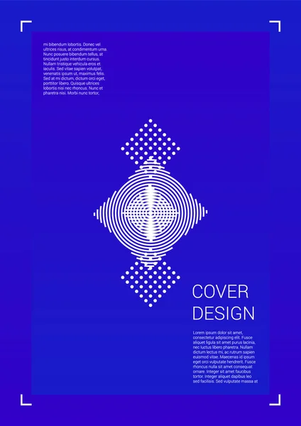 Vector Geometric Cover Design with Gradient and Abstract Lines and Figures for your business. Template Design with Hologram, Gradient Effect for Electronic Festival. — 스톡 벡터