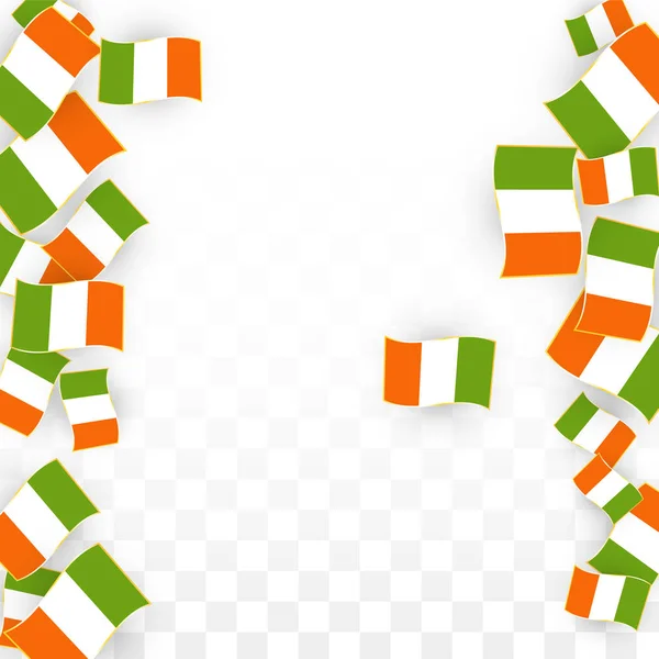 Vektor irischen nationalen Hintergrund. Saint Patrick Day Plakat für Pub Party. 17. März Symbolbild. Flagge Irlands. Wir sind ein Banner über den Tourismus. eire Insel. Keltische Flagge. Touristische Dublinpostkarte. — Stockvektor