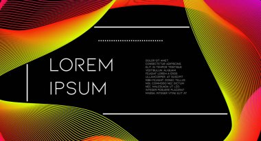 Fütürist soyut vektör arka plan hipster elemanları ile... Parlak degrade geometrik kapak tasarımı. 3D sıvı şekiller, çizgiler kompozisyon. Davetiye şablonları ayarlamak. Müzik Festivali Afiş. Özet satırları.