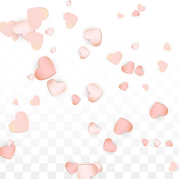 Love Hearts Confetti Falling Background. Saint-Valentin motif Romantique Coeurs éparpillés. Illustration vectorielle pour cartes, bannières, affiches, dépliants pour mariage, anniversaire, fête d'anniversaire, ventes . — Image vectorielle