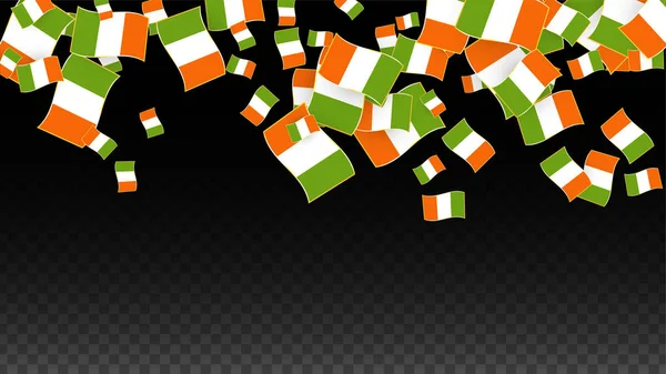 Vektor irischen nationalen Hintergrund. Saint Patrick Day Plakat für Pub Party. 17. März Symbolbild. Flagge Irlands. Wir sind ein Banner über den Tourismus. eire Insel. Keltische Flagge. Touristische Dublinpostkarte. — Stockvektor