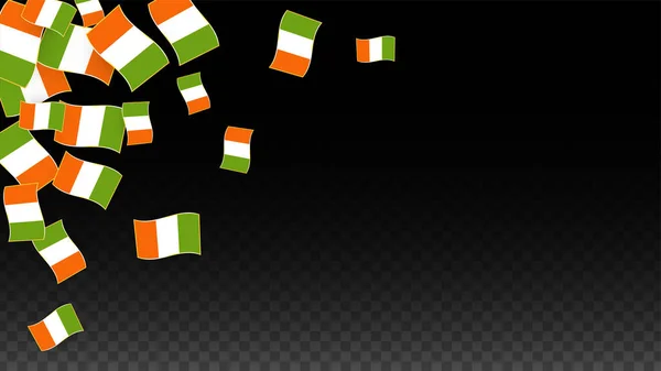 Vektor irischen nationalen Hintergrund. Saint Patrick Day Plakat für Pub Party. 17. März Symbolbild. Flagge Irlands. Wir sind ein Banner über den Tourismus. eire Insel. Keltische Flagge. Touristische Dublinpostkarte. — Stockvektor