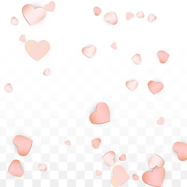 Love Hearts Confetti Falling Background. Modello di Giorno di S. Valentino Cuori Sparsi Romantici. Illustrazione vettoriale per biglietti da visita, striscioni, manifesti, volantini per matrimonio, anniversario, festa di compleanno, vendite . — Vettoriale Stock