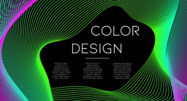 Fütürist soyut vektör arka plan hipster elemanları ile... Parlak degrade geometrik kapak tasarımı. 3D sıvı şekiller, çizgiler kompozisyon. Davetiye şablonları ayarlamak. Müzik Festivali Afiş. Özet satırları.