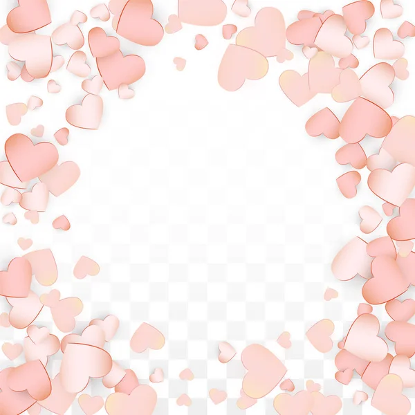 Love Hearts Confetti Falling Background. Saint-Valentin motif Romantique Coeurs éparpillés. Illustration vectorielle pour cartes, bannières, affiches, dépliants pour mariage, anniversaire, fête d'anniversaire, ventes . — Image vectorielle