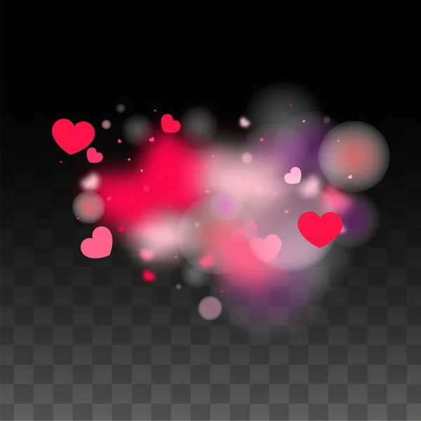 Hearts Confetti Falling Background. Saint-Valentin. Romantique Scattered Hearts Design Element. L'amour. Sweet Moment. Cadeau. Élément mignon de conception pour la vente ou la célébration. — Image vectorielle