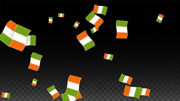 Vektor irischen nationalen Hintergrund. Saint Patrick Day Plakat für Pub Party. 17. März Symbolbild. Flagge Irlands. Wir sind ein Banner über den Tourismus. eire Insel. Keltische Flagge. Touristische Dublinpostkarte. — Stockvektor