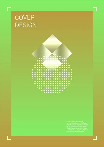 Diseño de portada geométrica vectorial futurista con líneas y figuras degradadas y abstractas para su negocio. Diseño de plantilla con holograma, efecto de gradiente para el festival electrónico. — Archivo Imágenes Vectoriales