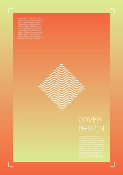 Futuristisches Vector Geometric Cover Design mit Farbverläufen und abstrakten Linien und Zahlen für Ihr Unternehmen. Template Design mit Hologramm, Gradienten-Effekt für elektronisches Festival. — Stockvektor