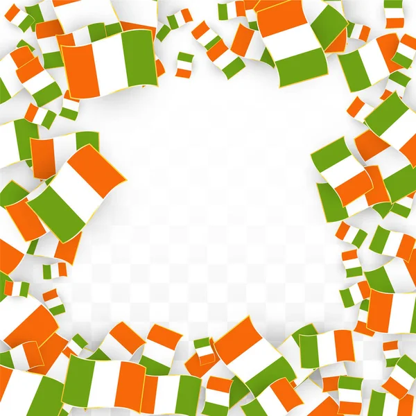 Vector Ierse nationale achtergrond. Sint Patrick Day Poster voor Pub partij. 17 maart symbool de illustratie. Vlag van Ierland. Eire Banner over toerisme. Eire eiland. Keltisch Vlag. Toeristische Dublin Postkaart. — Stockvector