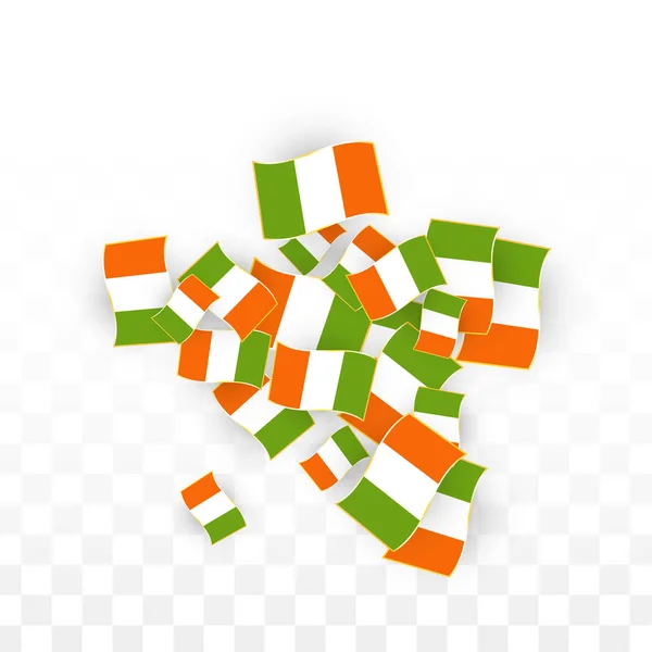 Irlandzki tło krajowe. Dla Pub Party plakat Saint Patrick Day. 17 marca Symbol ilustracja. Flaga Irlandii. Eire transparent o turystyce. Eire Island. Celtic flagi. Karta turystyczna Dublin postu. — Wektor stockowy