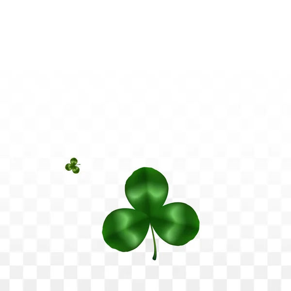 Vector Clover Leaf en Ierland vlag geïsoleerd op transparante achtergrond. St. Patrick's Day illustratie. Ierlands gelukkige Shamrock Poster. Uitnodiging voor Ierse Concert in de Pub. Toerisme in Ierland. — Stockvector