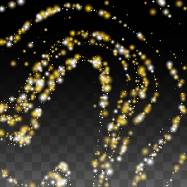 Gold-Glitter-Vektor-Textur auf einem Schwarz. goldenes Glühmuster. gol — Stockvektor