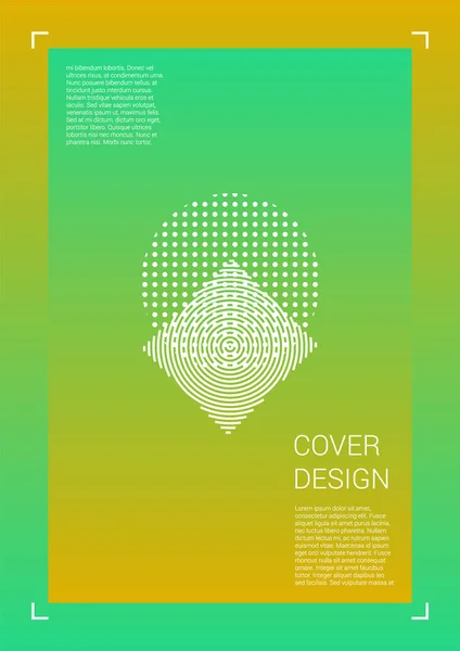 Futuristisches vektorgeometrisches Cover-Design mit Gefälle und Abstr — Stockvektor