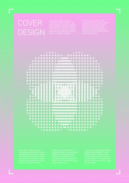 Conception de couverture géométrique vectorielle futuriste avec dégradé et abstr — Image vectorielle