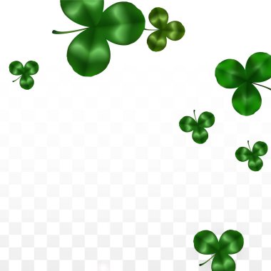 Şeffaf arka plan ile Spac izole vektör yonca yaprağı