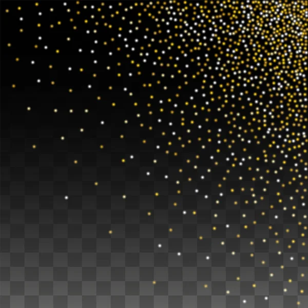 Gold Glitter Vector Texture on a Black. Golden Glow Pattern. Gol — Stock Vector