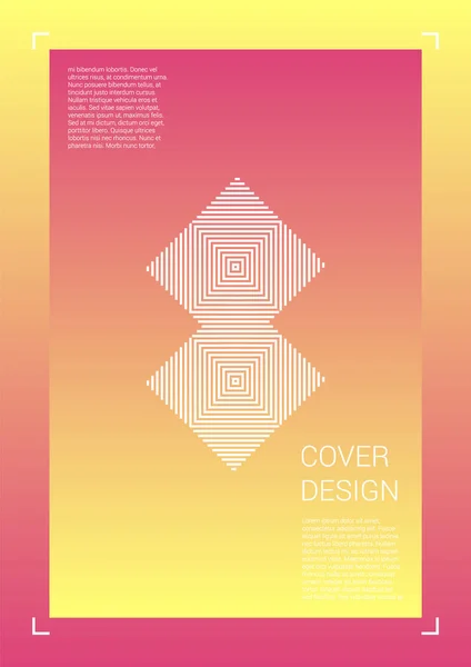 Futuristic Vector Geometric Cover Design με Gradient και Abstr — Διανυσματικό Αρχείο