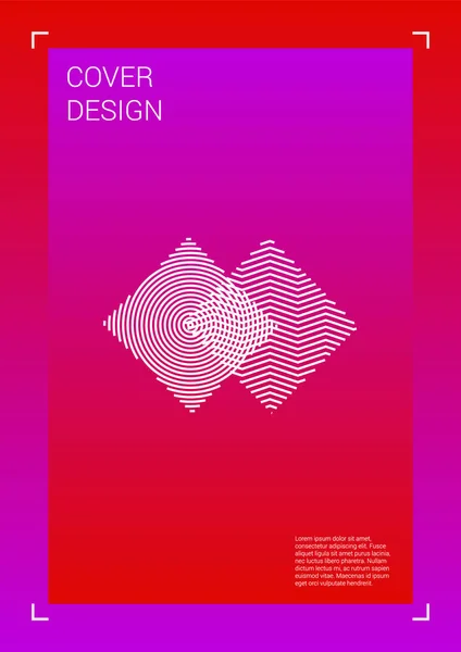 Conception de couverture géométrique vectorielle futuriste avec dégradé et abstr — Image vectorielle