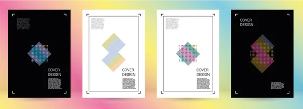 Futuristic Vector Geometric Cover Design με Gradient και Abstr — Διανυσματικό Αρχείο