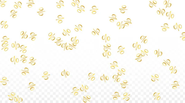 Vector de lujo Porcentaje de oro Confetti signo en transparente. Perc. — Archivo Imágenes Vectoriales