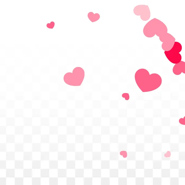 Hearts Confetti Falling Background. Saint-Valentin. Romantique Scattered Hearts Design Element. L'amour. Sweet Moment. Cadeau. Élément mignon de conception pour la vente ou la célébration. — Image vectorielle