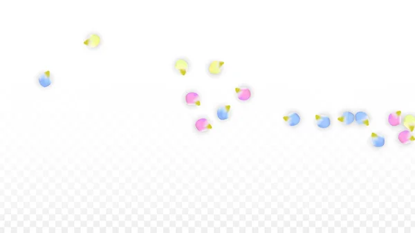 Vecteur réaliste pétales colorés tombant sur Backgrou transparent — Image vectorielle