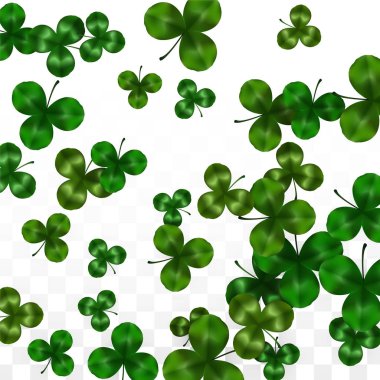 Şeffaf arka plan ile Spac izole vektör yonca yaprağı