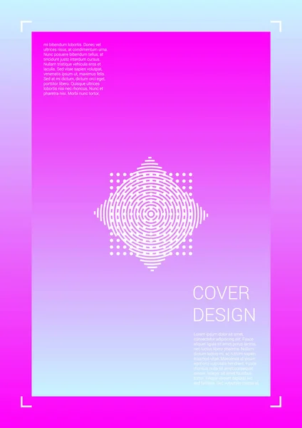 Futuristic Vector Geometric Cover Design with Gradient and Abstr — Stock Vector