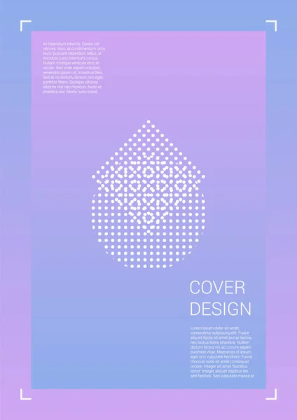 Vector Geometric Cover Design with Gradient and Abstract Lines and Figures for your business. Template Design with Hologram, Gradient Effect for Electronic Festival. — 스톡 벡터