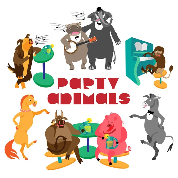 Partij dieren illustratie — Stockvector