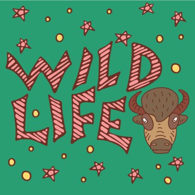 Yaban hayatı buffalo poster