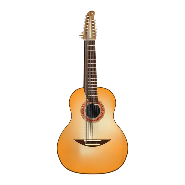 15-snarige gitaar — Stockvector