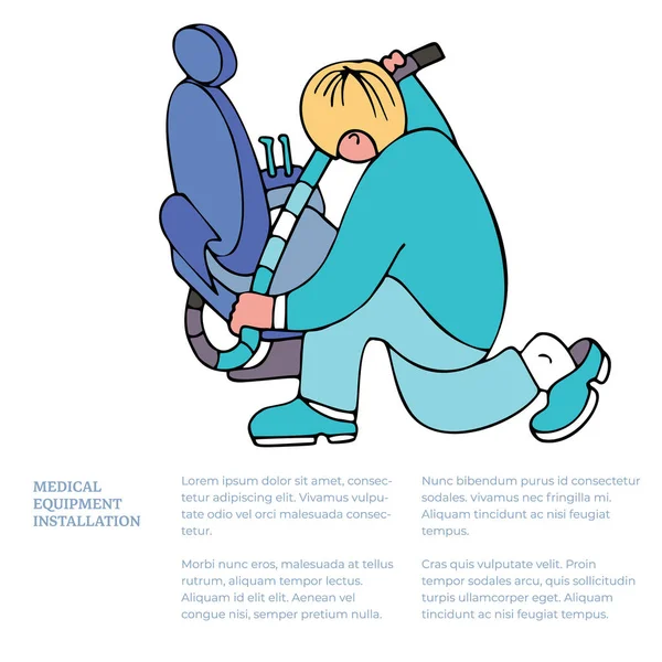 Ремонт медицинского оборудования — стоковый вектор