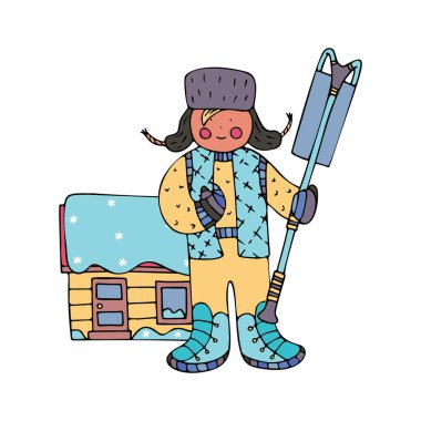 Çatı tırmıklı adam