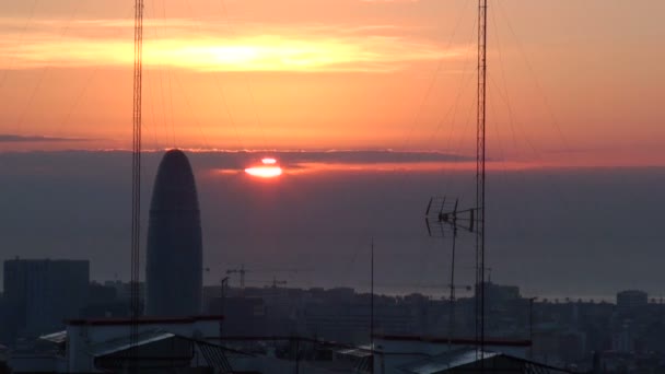 アグバールタワーの夕暮れの眺め ストック映像