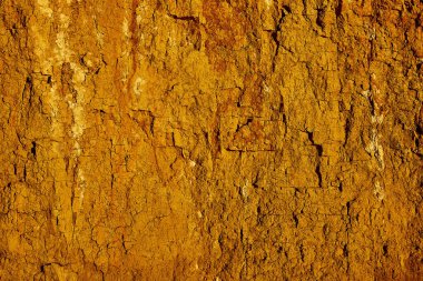 sarı renkli kil kum duvar ile lots-in çatlamak farklı derinlik doku