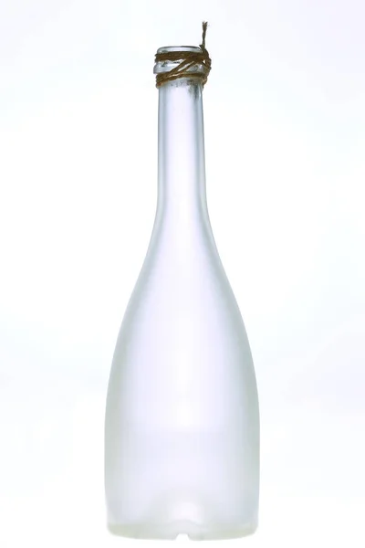Botella Vino Mate Color Lechoso Primer Plano Fondo Blanco —  Fotos de Stock