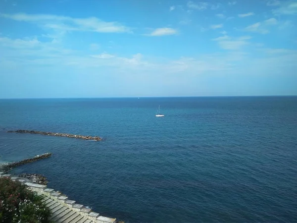 Mar Mediterráneo Azul Aguas Cristalinas Costa — Foto de Stock