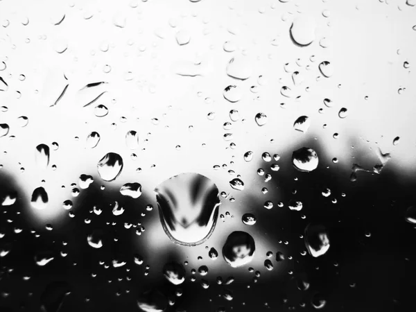 Close Van Waterdruppels Het Venster — Stockfoto