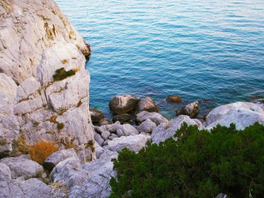 Güzel sahil ve deniz, Kırım'da yaz
